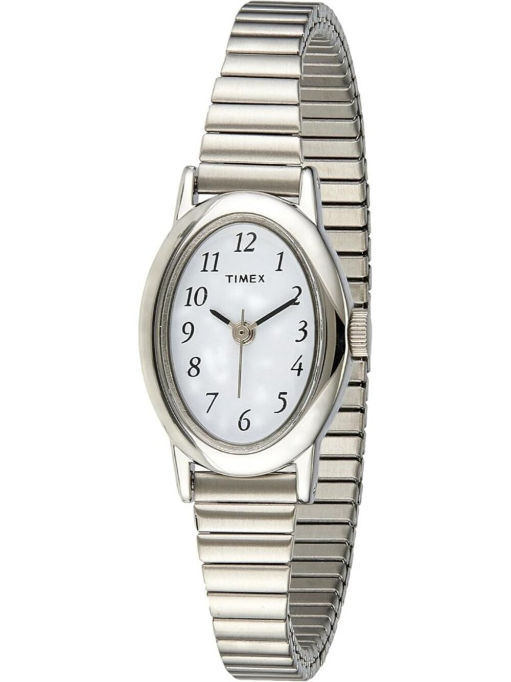 Women's Silver White Analog Quartz Cavatina Pearl Dial Oval Classic Wrist Watch
